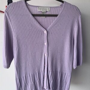 Norton McNaughton Lilac Knit Top